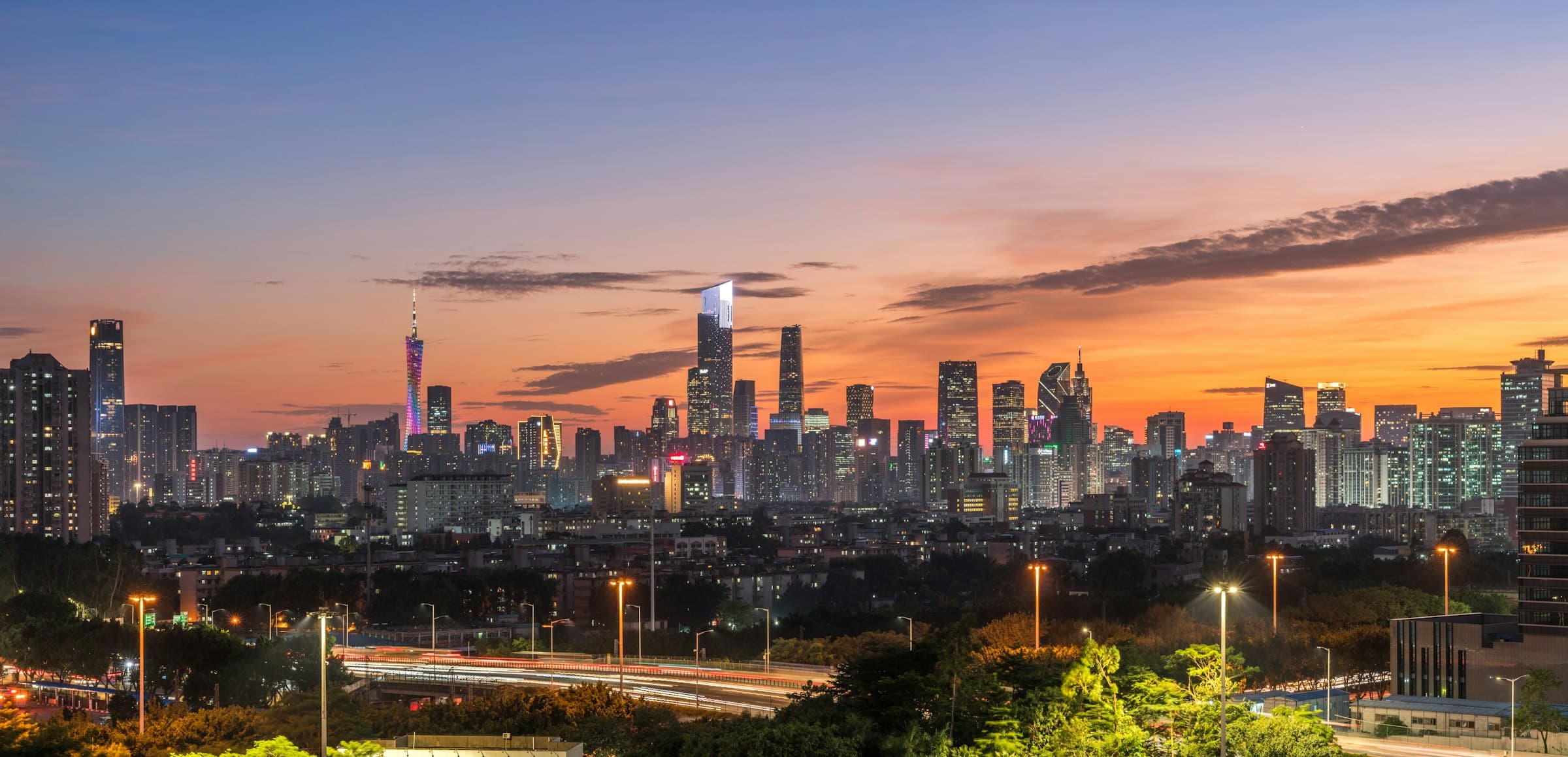 Guangzhou at dusk